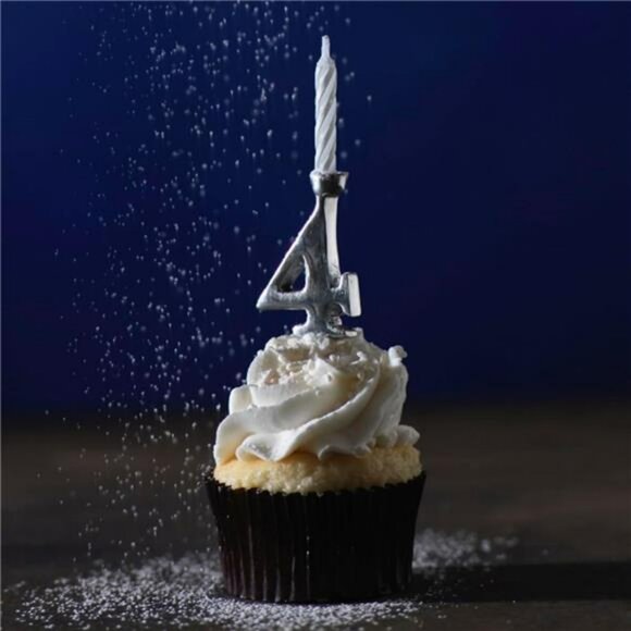 Silver number candle holder set aluminum candleholders for birthday party decor - Picture 2 of 8